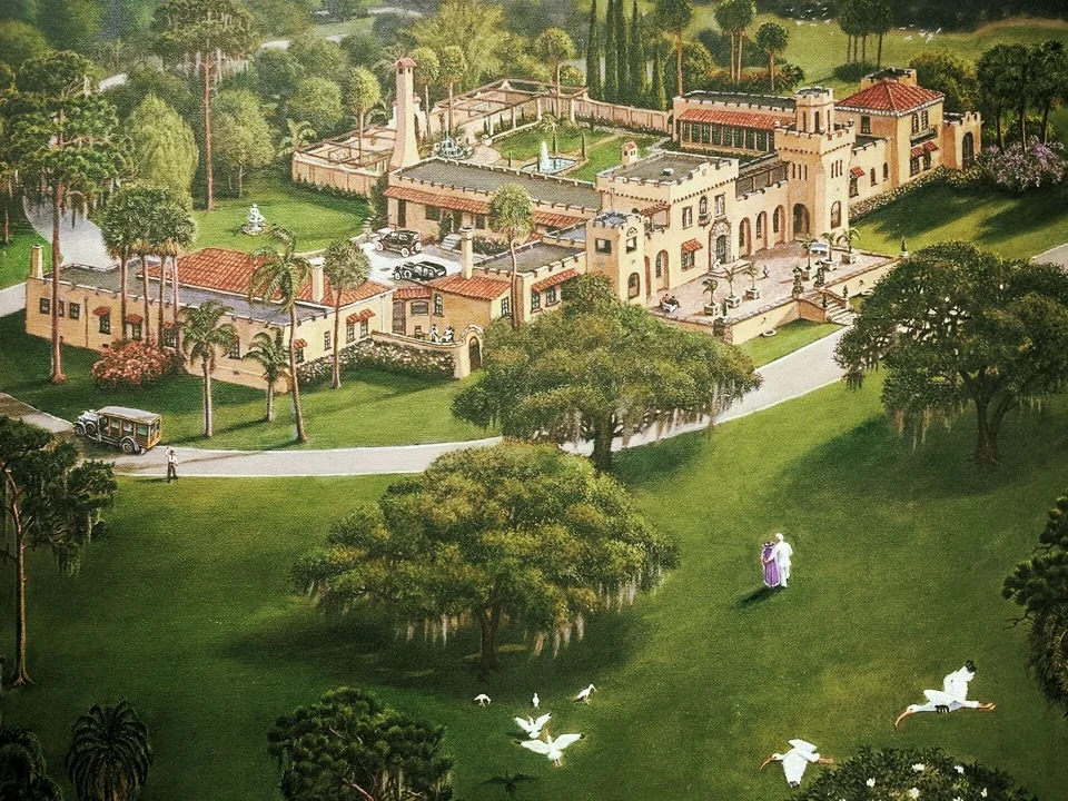 Painting of La Casa de Josefina done by Clarence Tibado during his residence at the castle.
