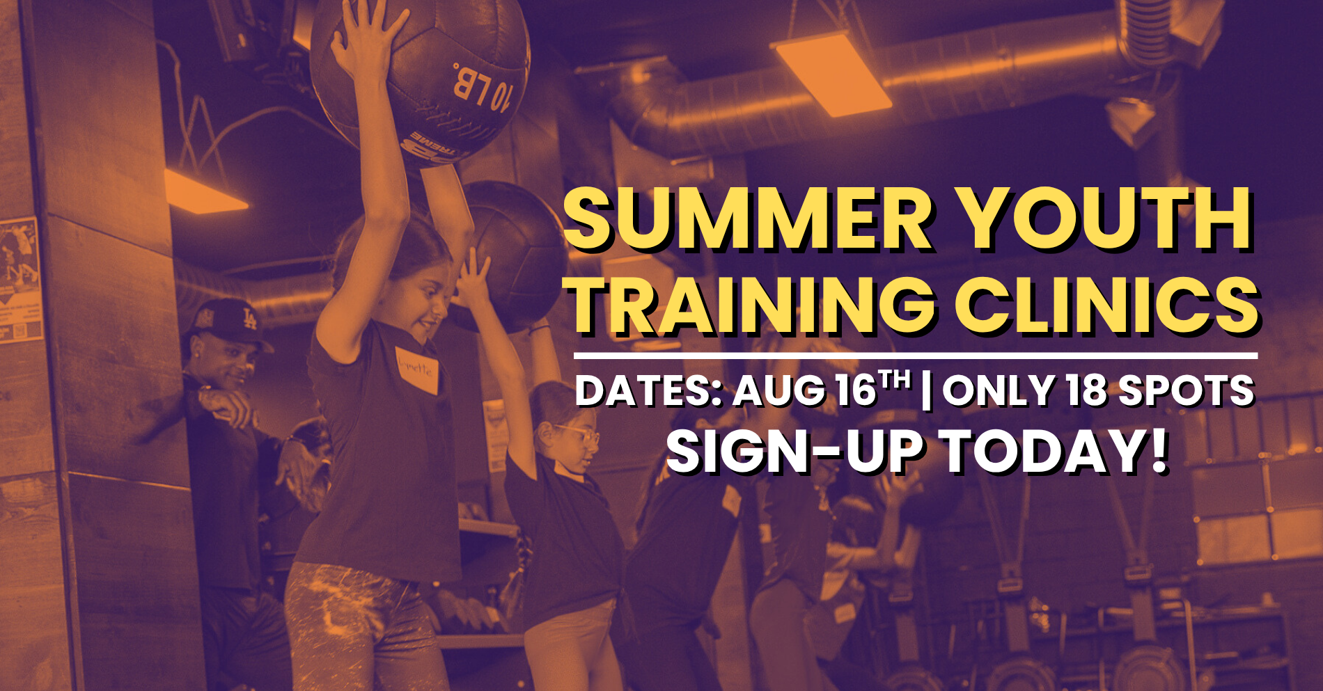 Youth Training Clinic: AUGUST 16TH