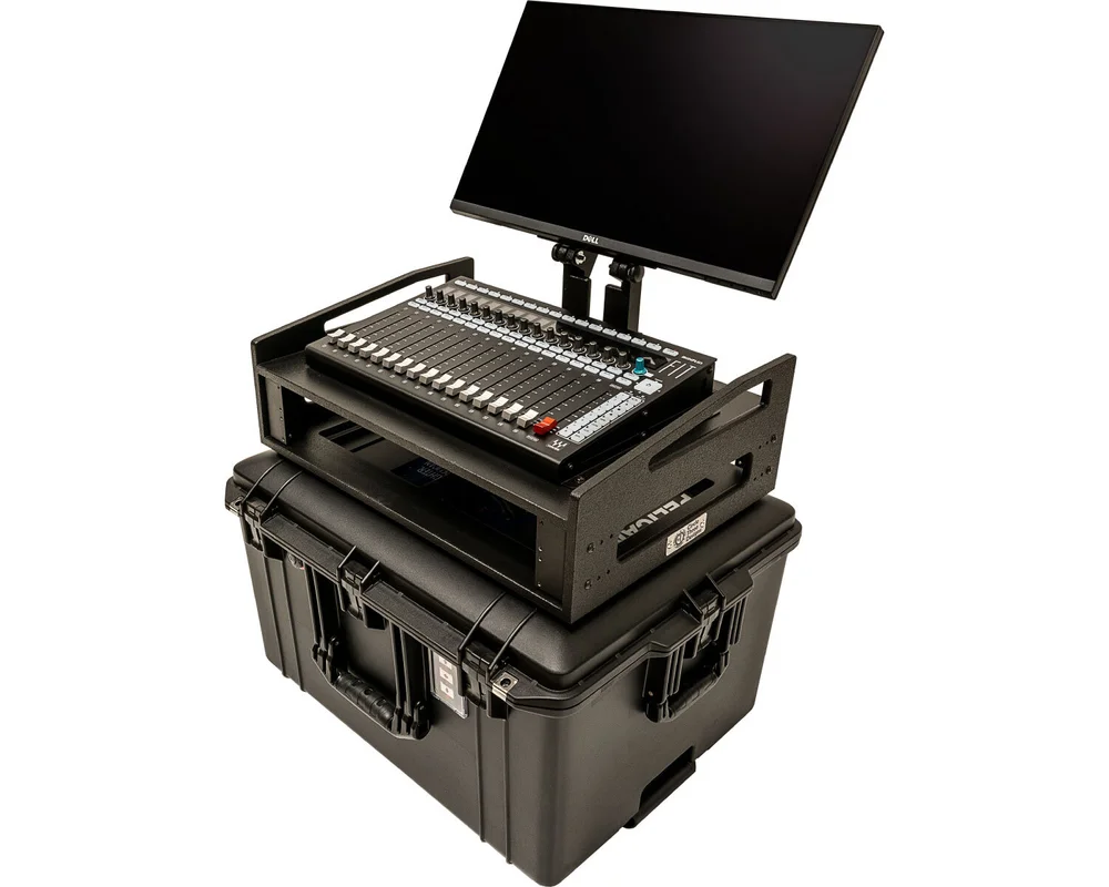 Single Monitor With Waves Fit Circle Three Designs