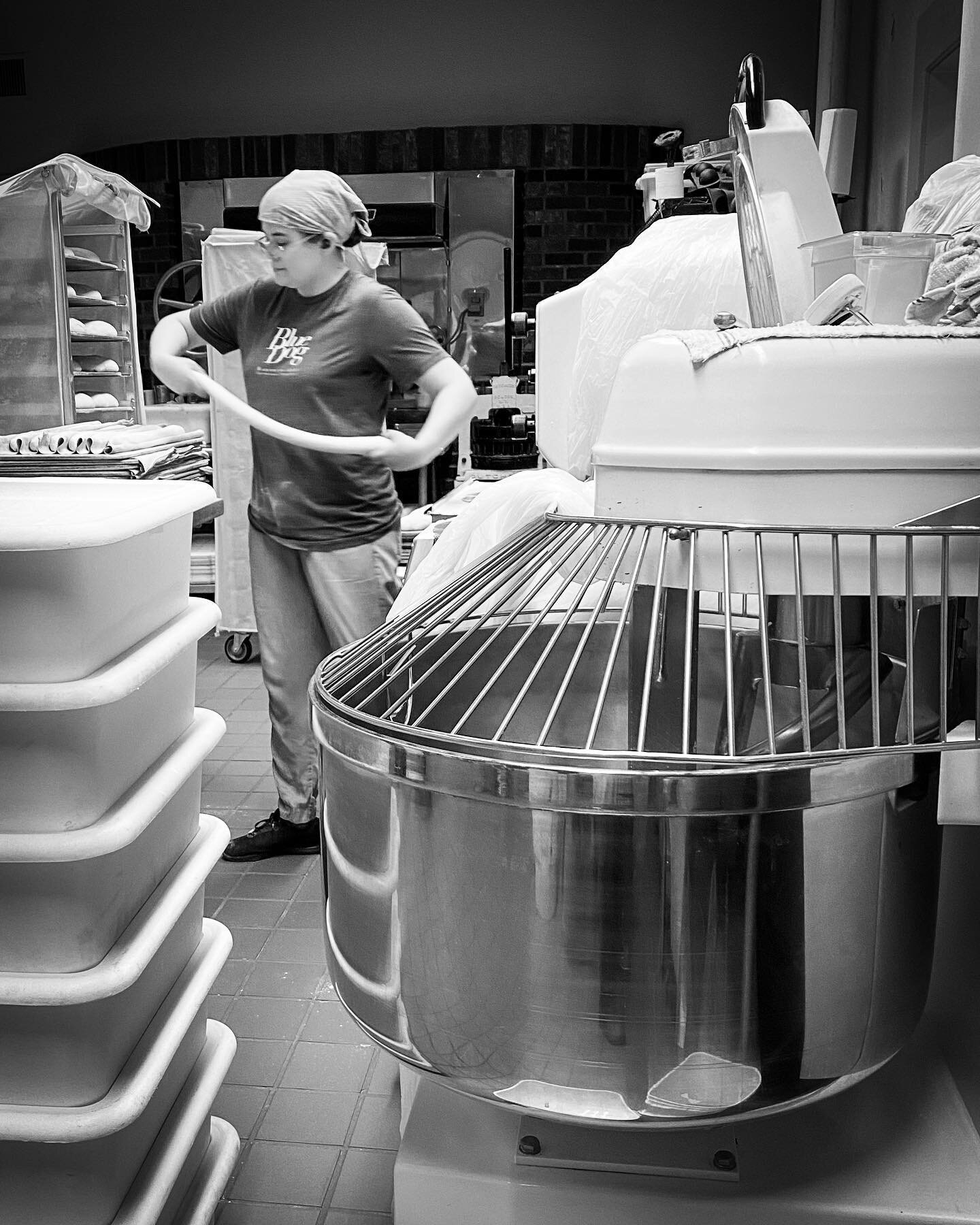 7:30 a.m in the bread room. Bread team member, Katherine (who starts her mornings at 2:30 a.m) is busy performing the final shape on today&rsquo;s first round of baguettes. Any baker can tell you that the joy we find in seeing our product enjoyed alw