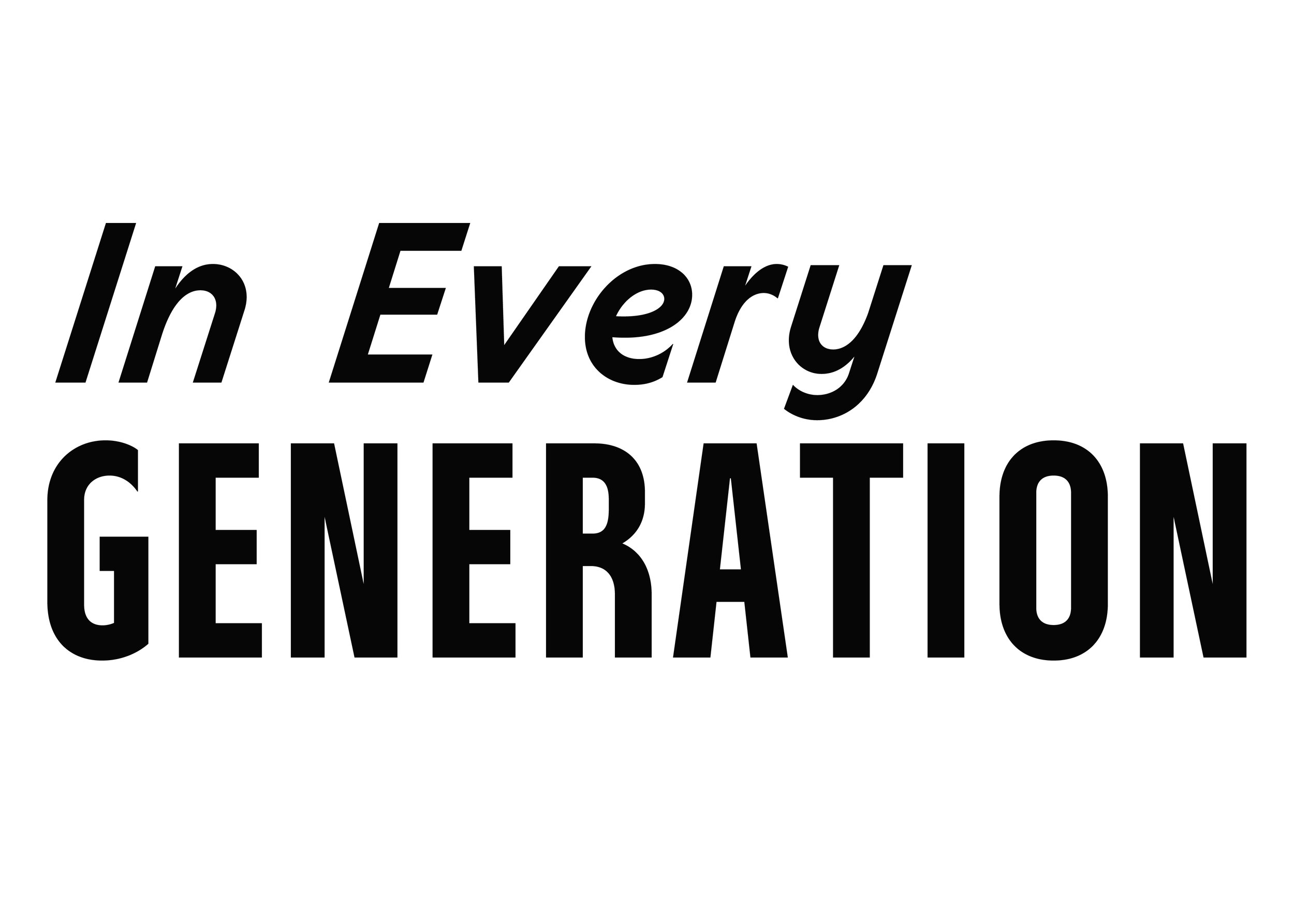 In Every Generation - Title