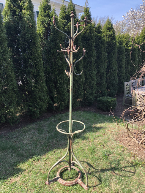 Tall French Wrought Iron Coat Rack In, Cast Iron Coat Stand
