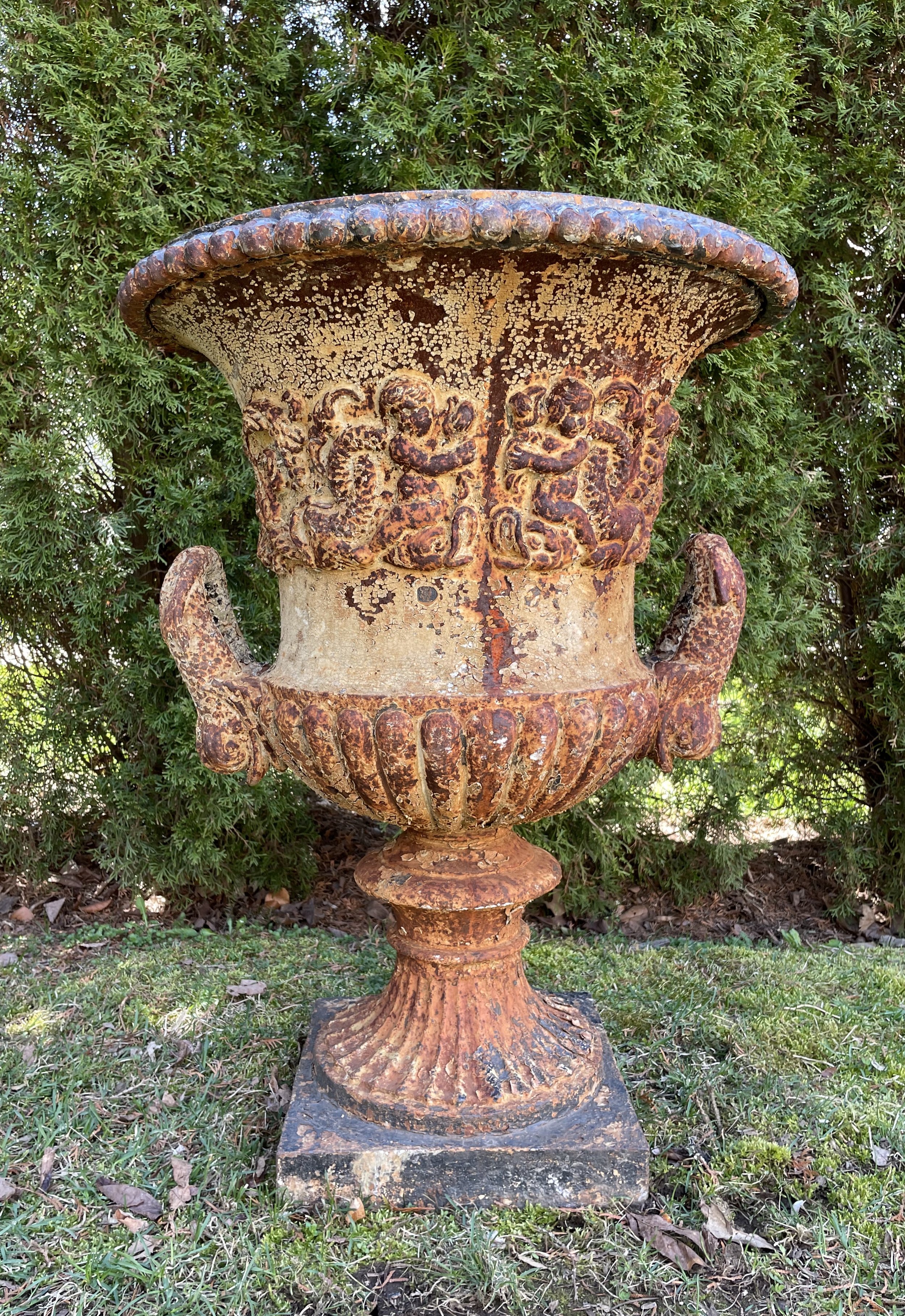 Large 19th C English Cast Iron Urn by Handyside Foundry — The Elemental  Garden