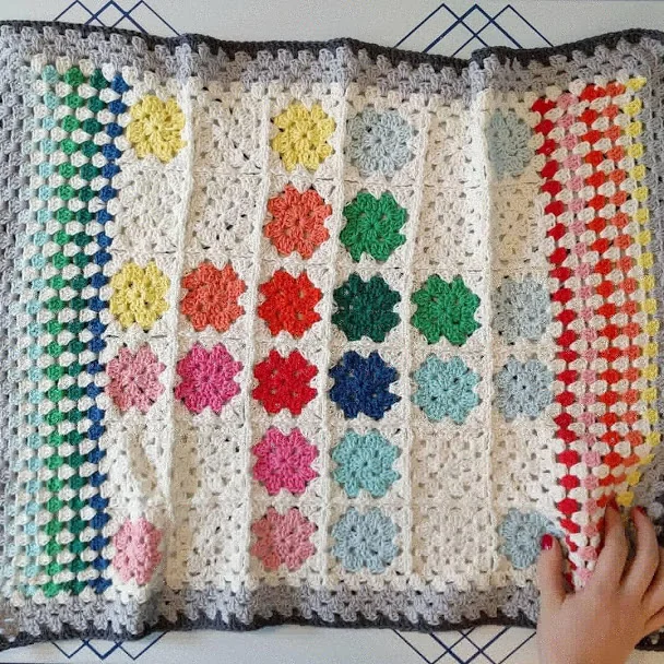 Baby blanket made with Paintbox Cotton DK