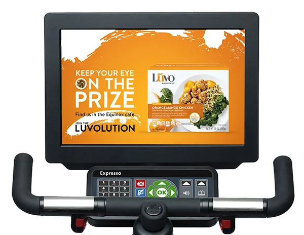   Strategic placement. Aimed to getting people in gyms to purchase Luvo on their way out.     