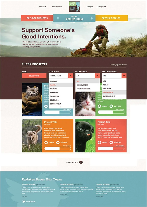  EXPLORE PROJECTS: People can view the submissions, and decide which ones to vote for, or share&nbsp;    