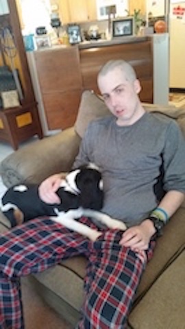 Photo Credit: Sherry Hunter Mitchel and his therapy dog Charles
