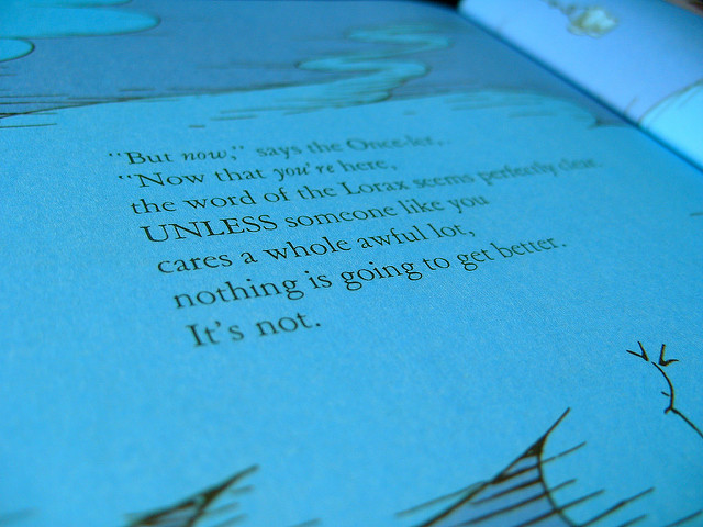 Photo Credit: Zoe Toseland Dr. Seuss Lorax Flickr.com