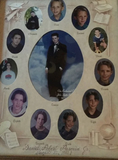 A "Danny Collage." Teresa says, "Someday I hope that Danny and I can tell our story together."