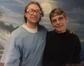 Travis & me - before his haircut.