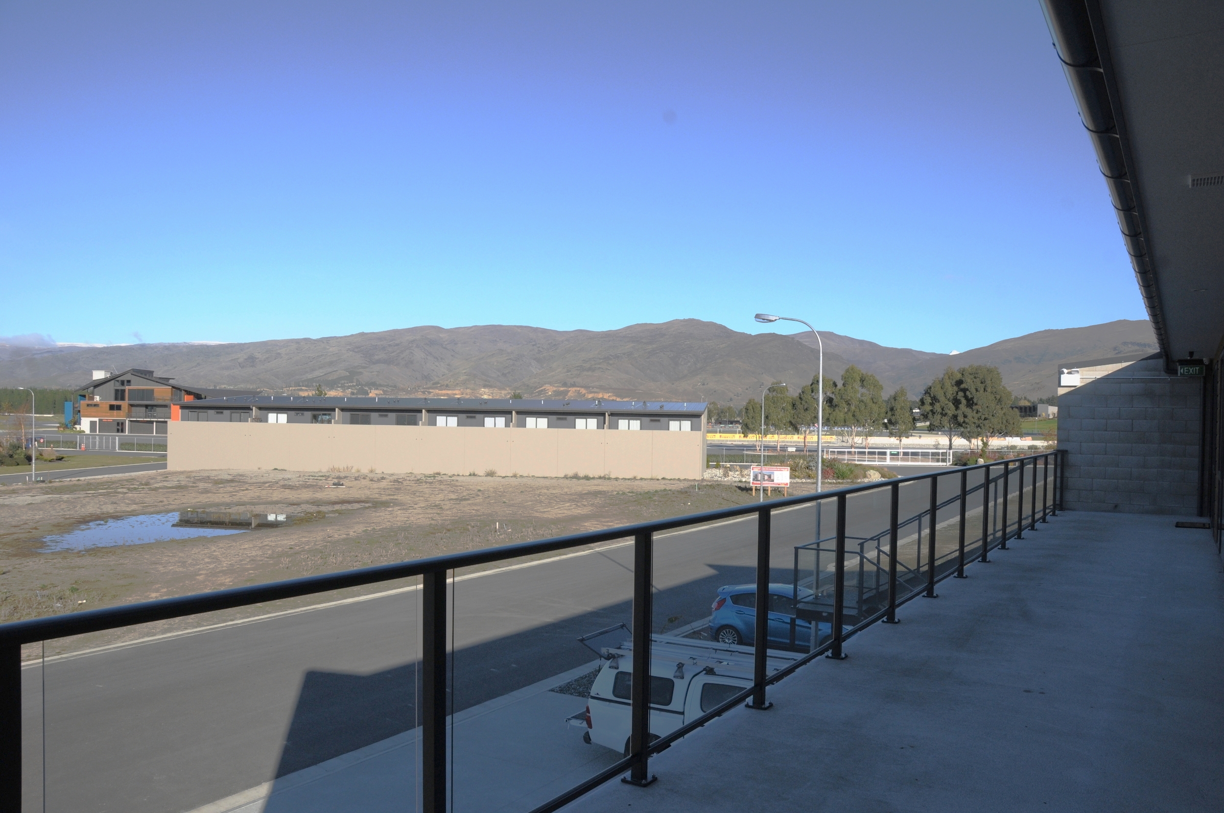 View to the motorsport park from the balcony