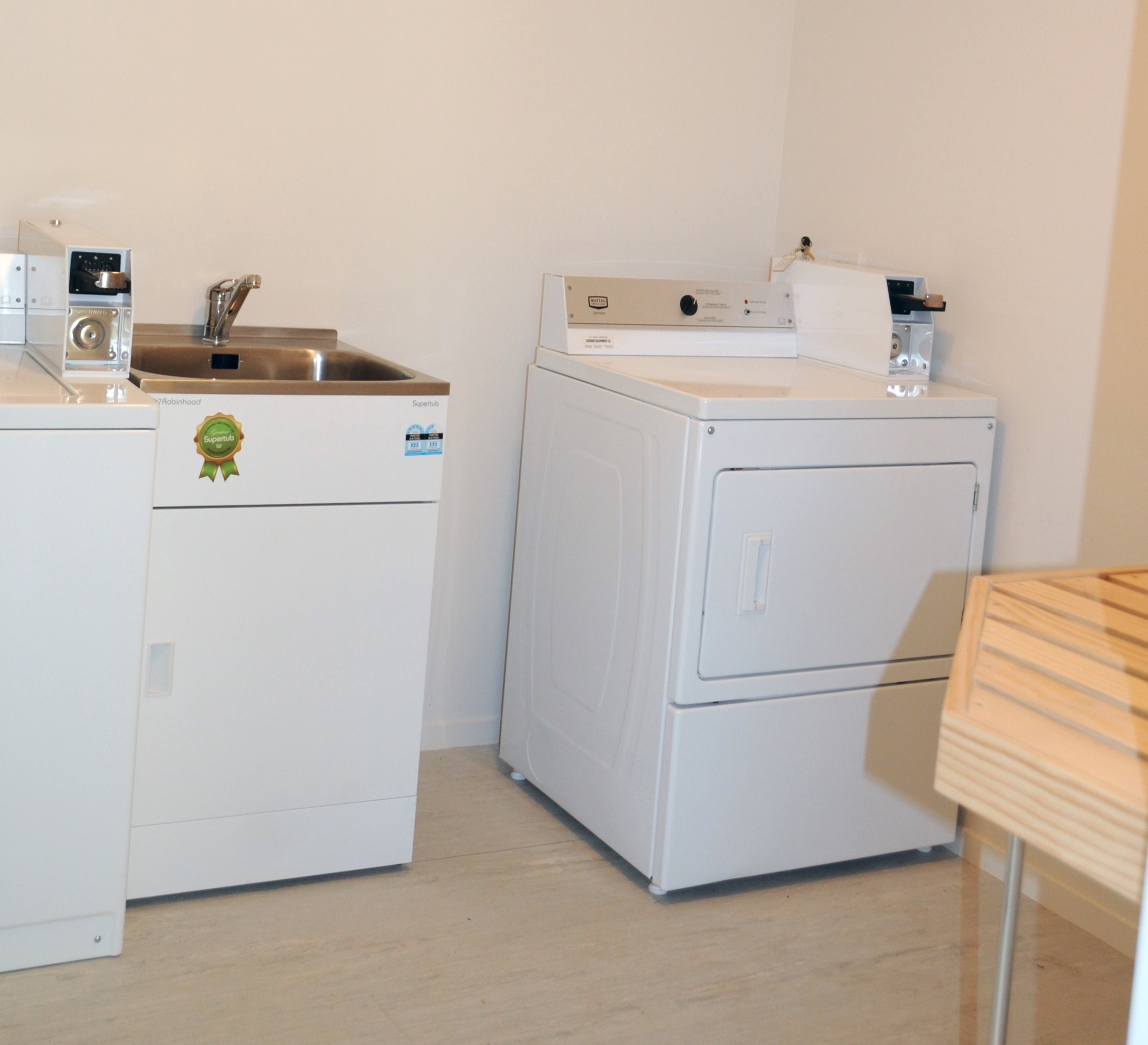 Laundry with coin operated washer and dryer