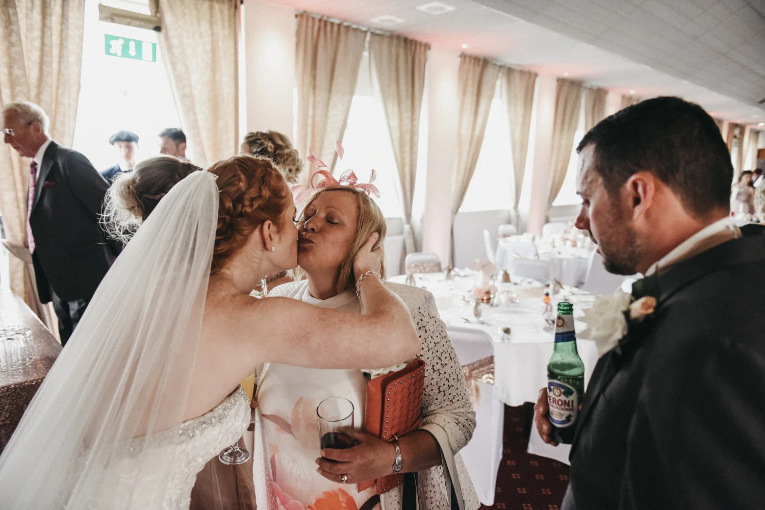 guests congratulating the bride and groom