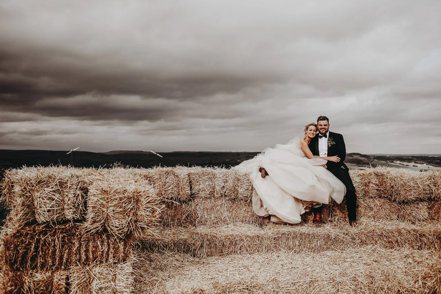 yorkshire bride and groom posing