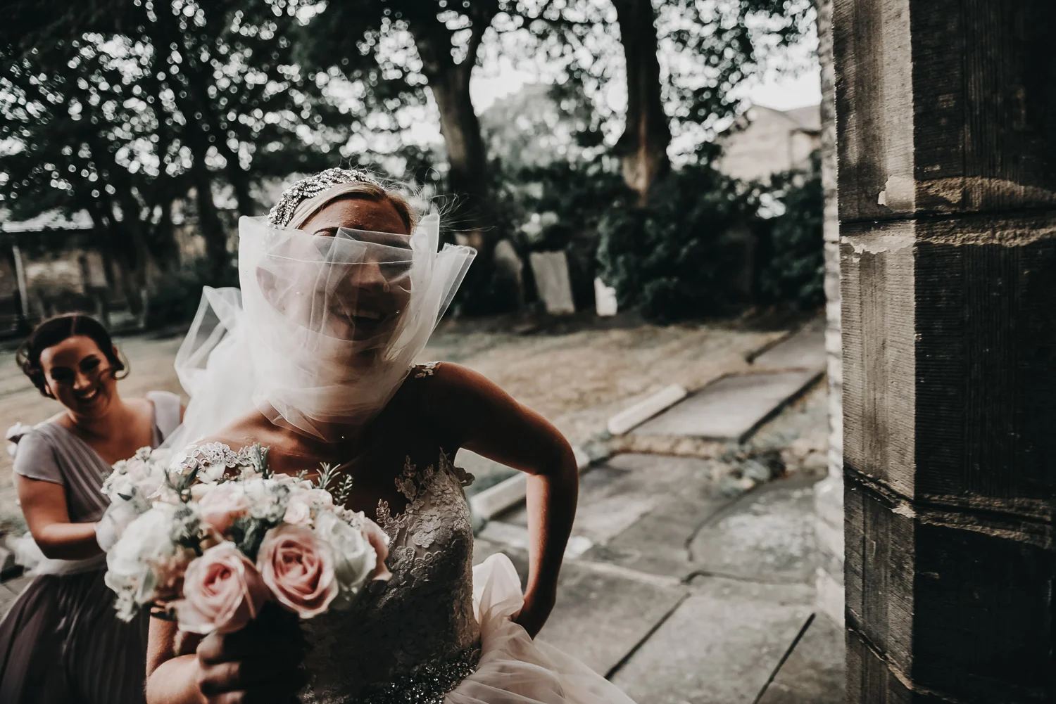 bride with veil