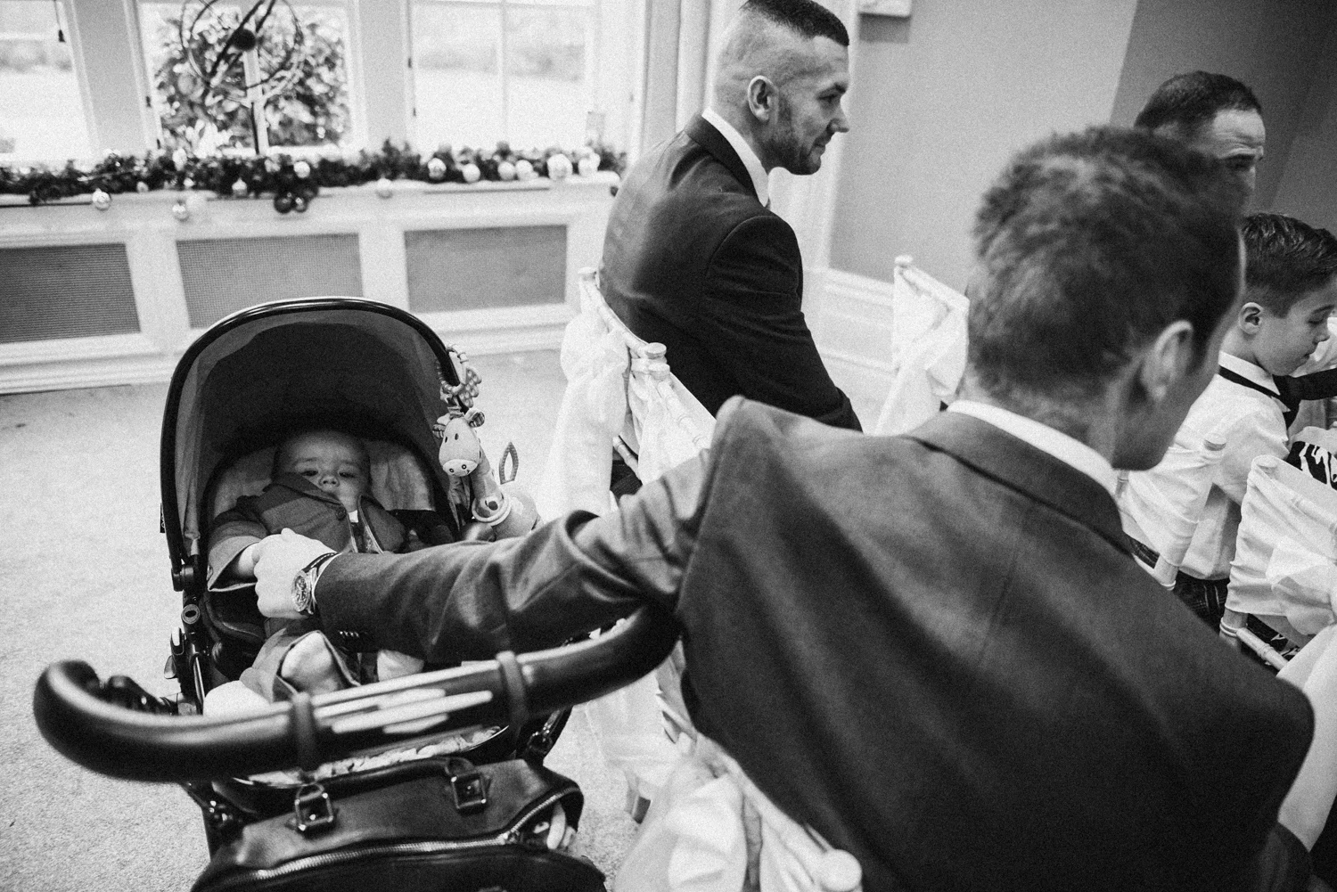 baby ctying during the ceremony