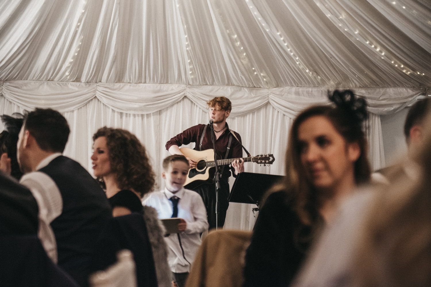 Wedding band entertaining guests