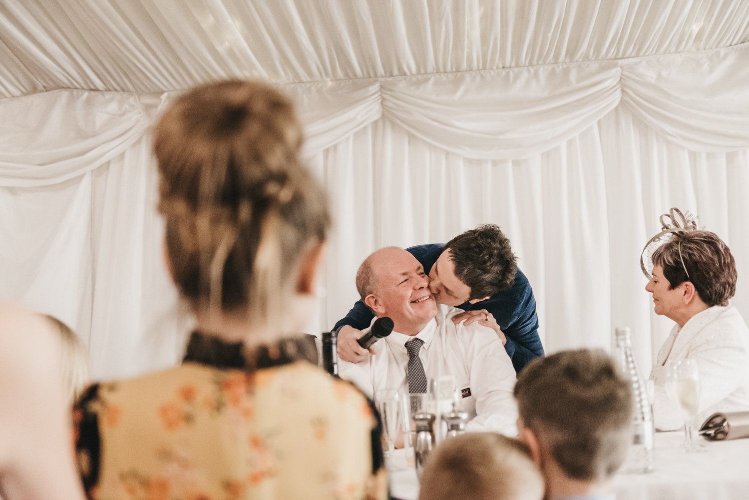 Groom celebrating