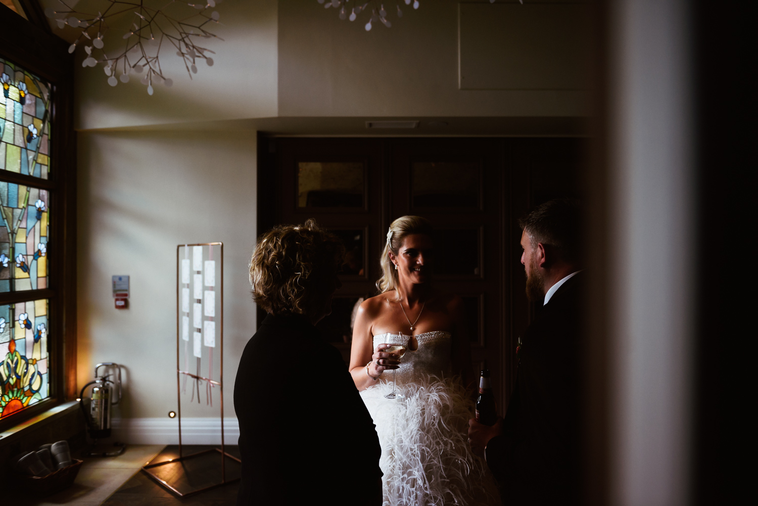 Bride in natural window light