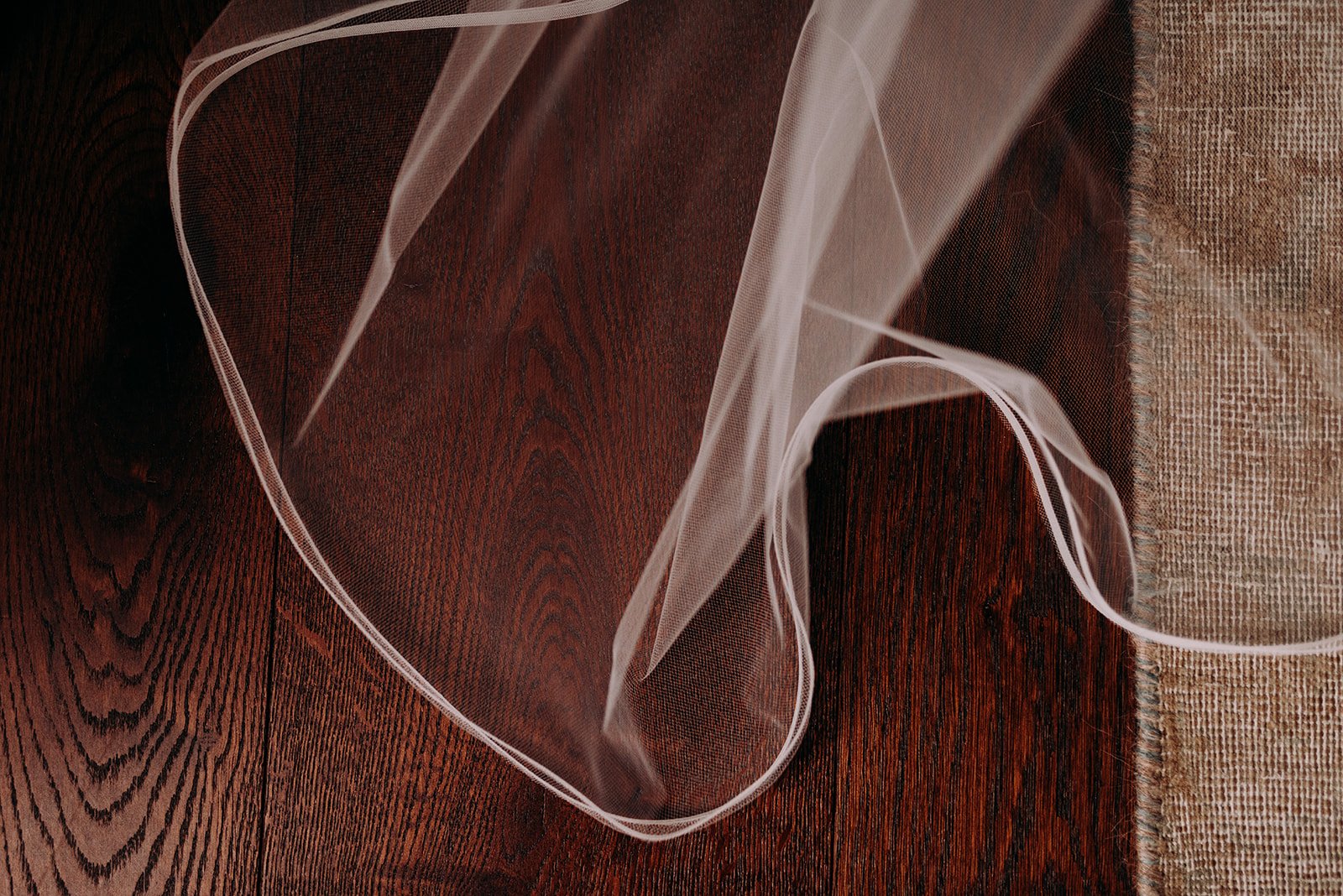 wedding dress and veil