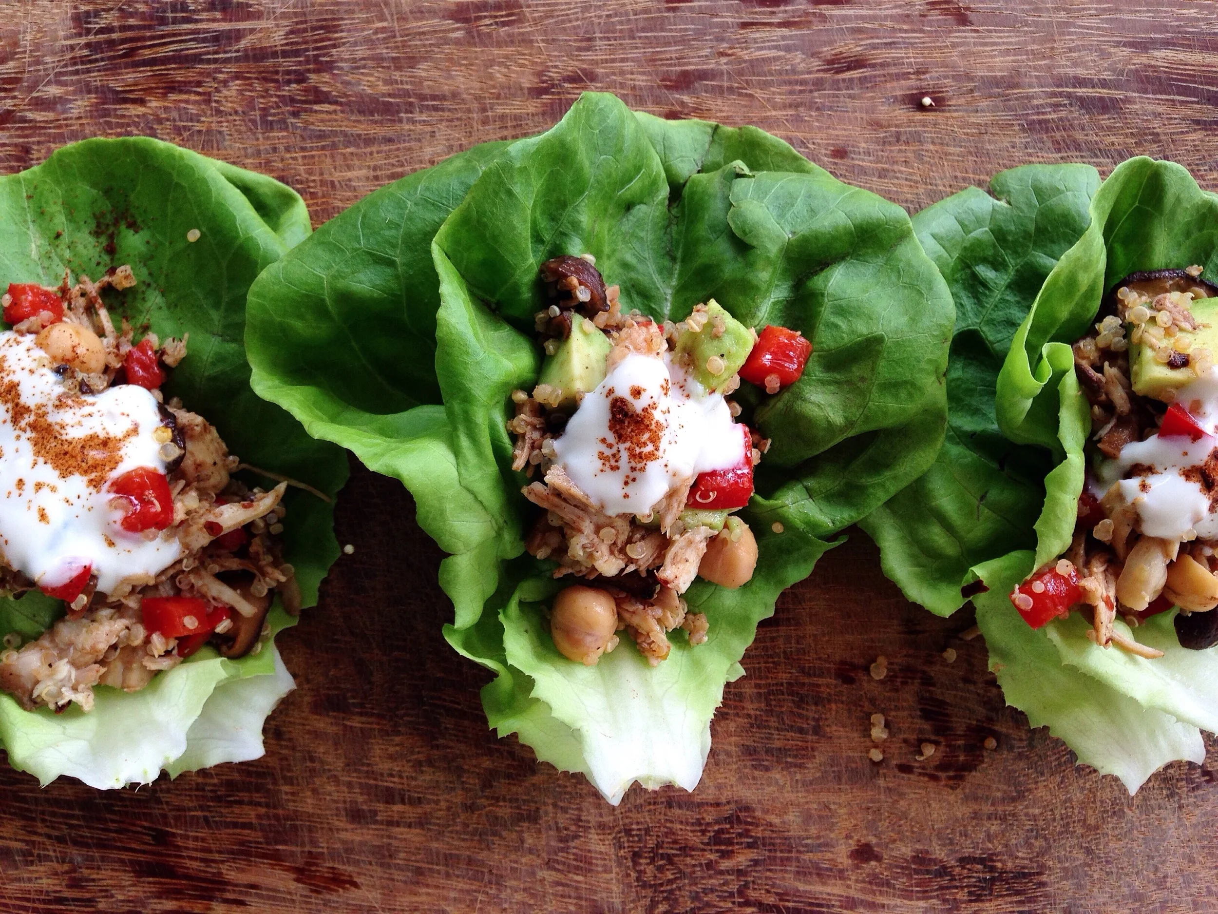 Chicken + Quinoa Lettuce Wraps