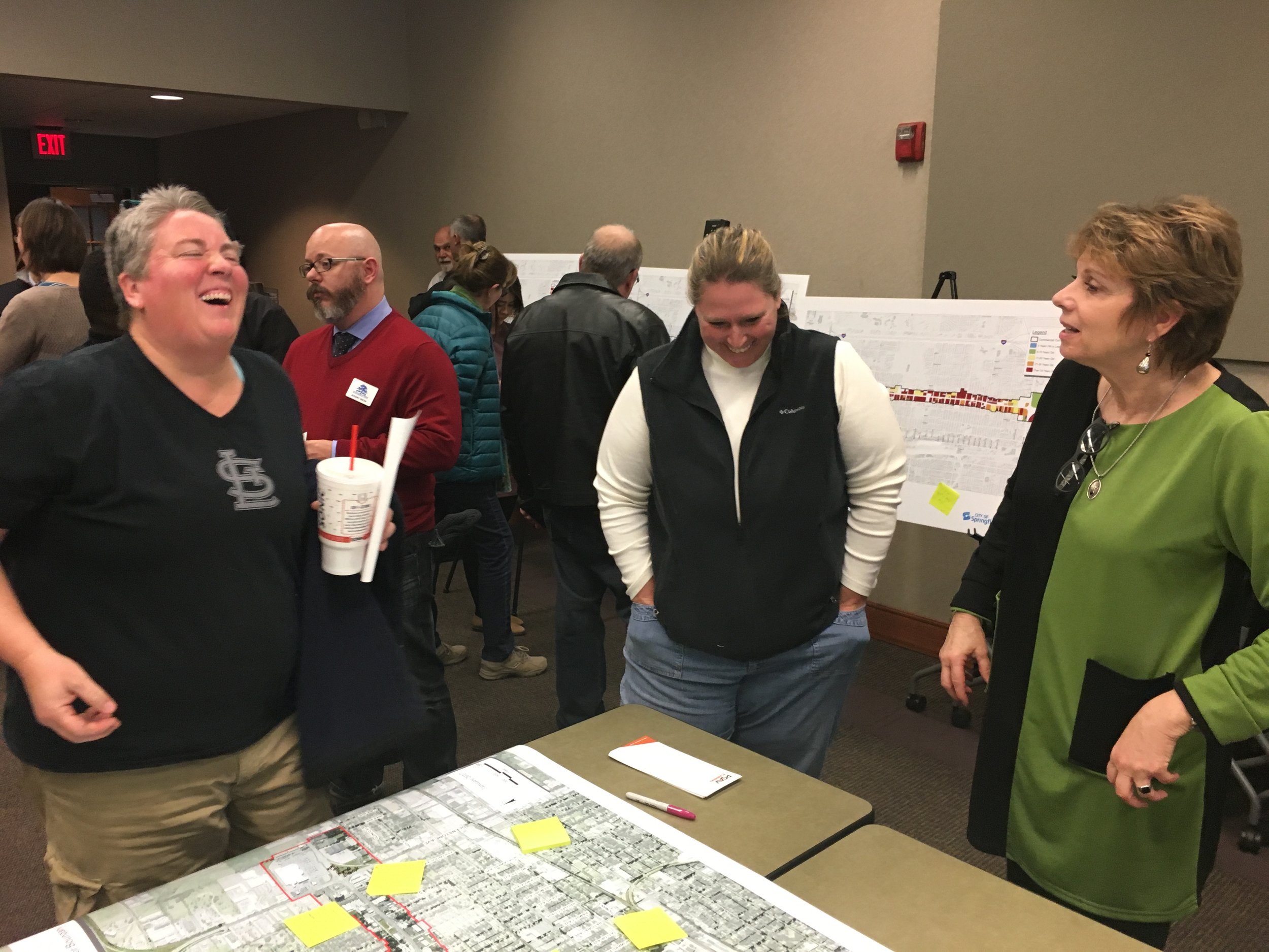 A public meeting with constituents and city staff in Springfield, Missouri. PGAV engaged the public to learn their ideas for economic development along the Kearney Street Corridor.