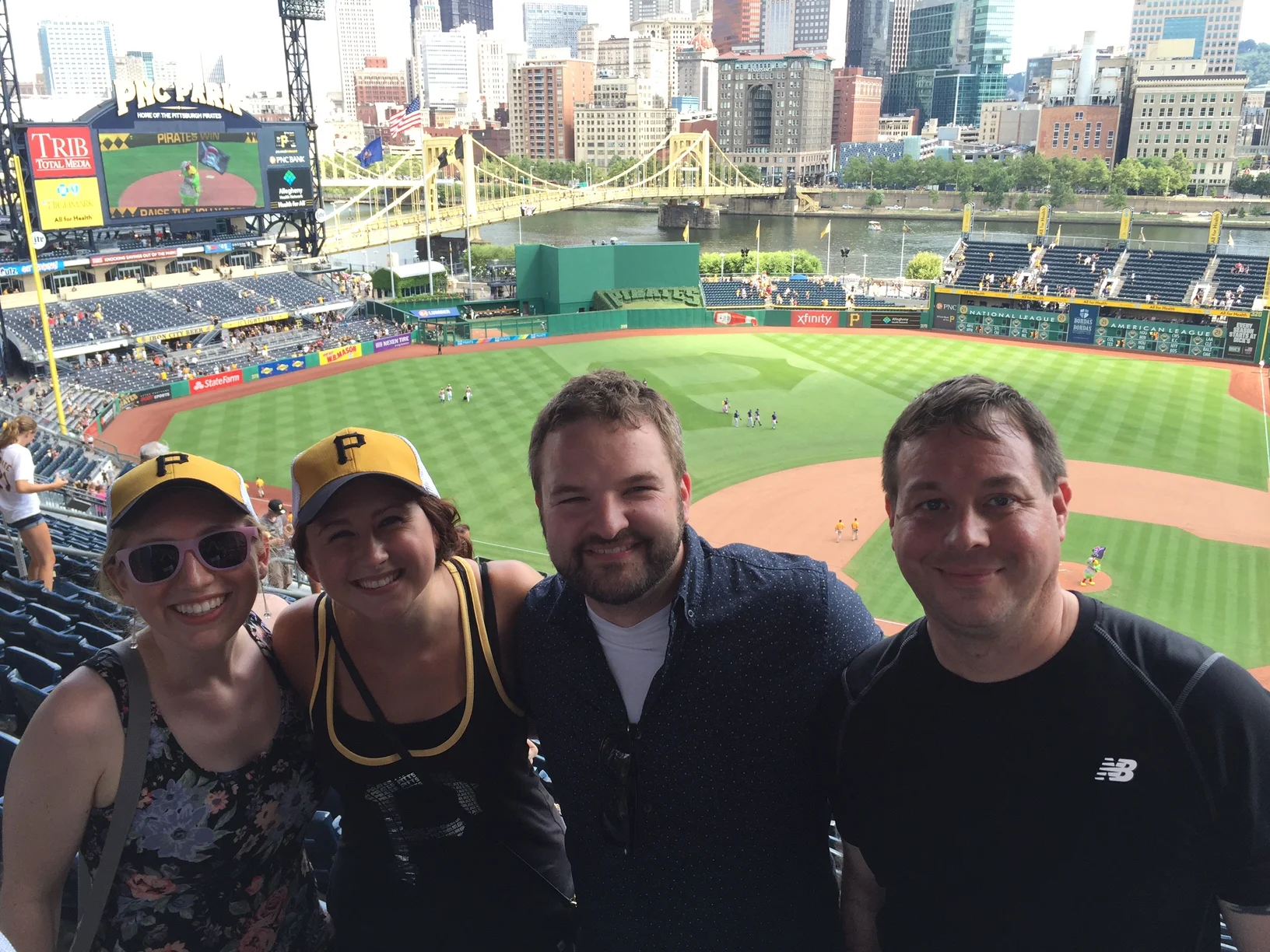 Cheering on a Bucco's win!