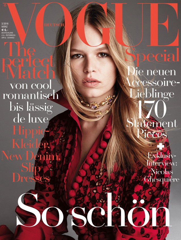   Turner &amp; Tatler jewelry was featured in the March 2016 issue of Deutsch Vogue.  