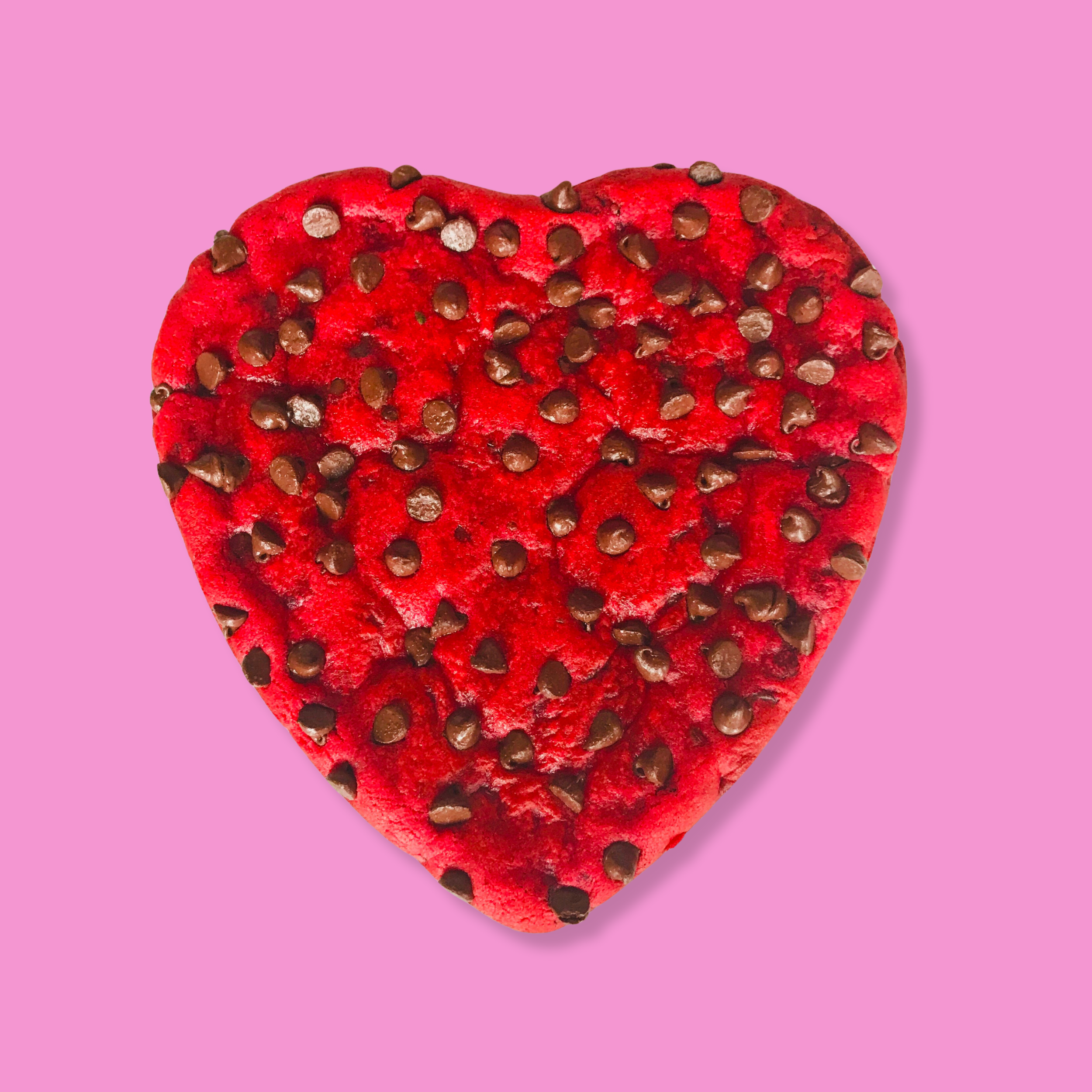 Red Heart Brookie Cake