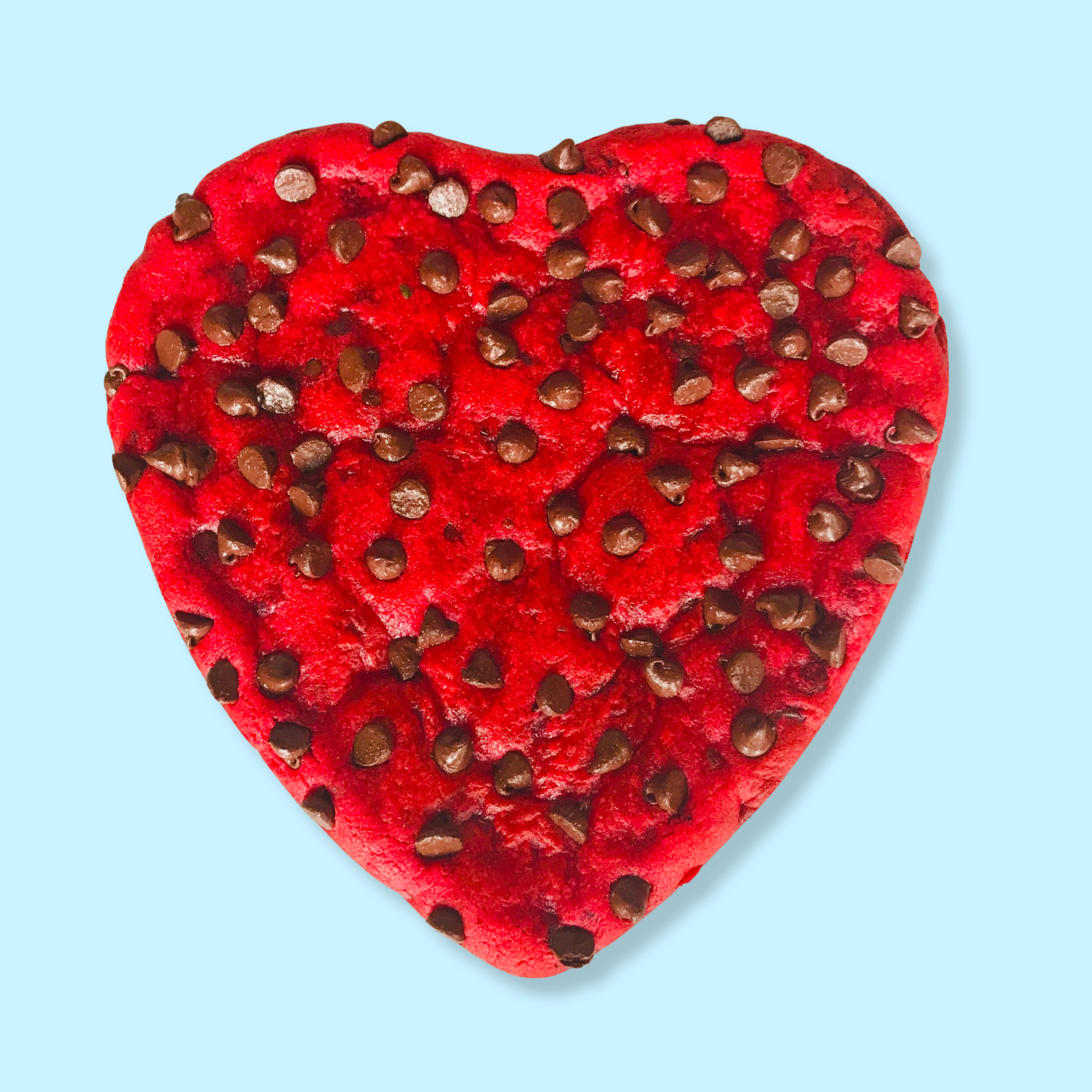 Red Heart Brookie Cake