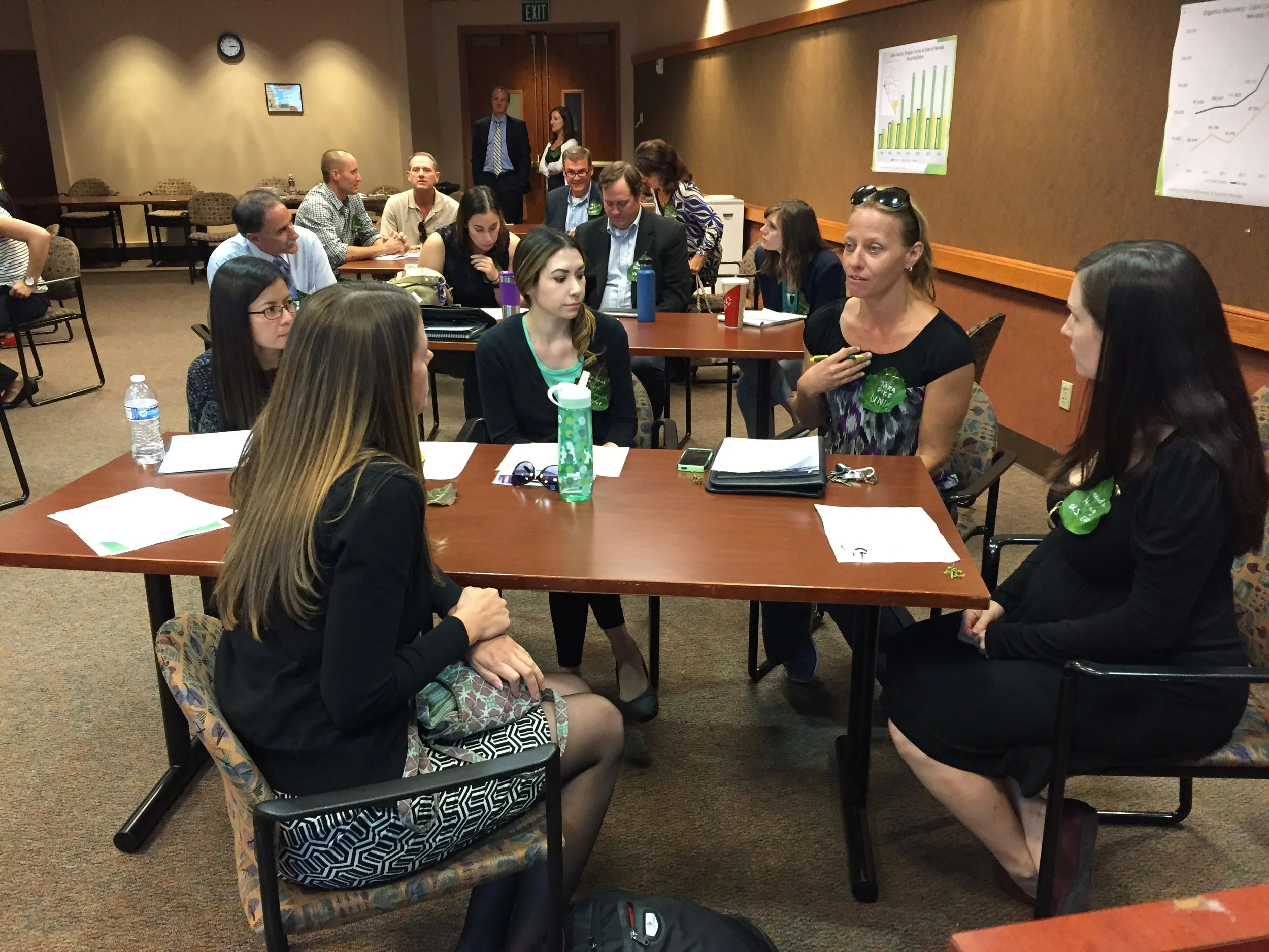 On September 30th, 2015, as part of the EPA’s Making a Visible Difference in Communities initiative, a Southern Nevada Food and Organics Recovery Workshop was hosted by U.S. EPA, the Nevada Department of Environmental Protection (NDEP), the Environmental Finance Center West (EFCWest) and the Regional Transportation Commission (RTC) of Southern Nevada, in Las Vegas. This workshop brought together 36 representatives from the private sector, government agencies, non-profit organizations and academia to explore opportunities and barriers to the recovery of wasted food and other organic wastes generated in Southern Nevada. Download the Workshop Report below.