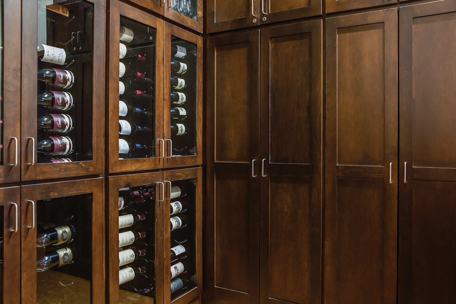 STELLA RESTAURANT: WINE STORAGE CABINETRY