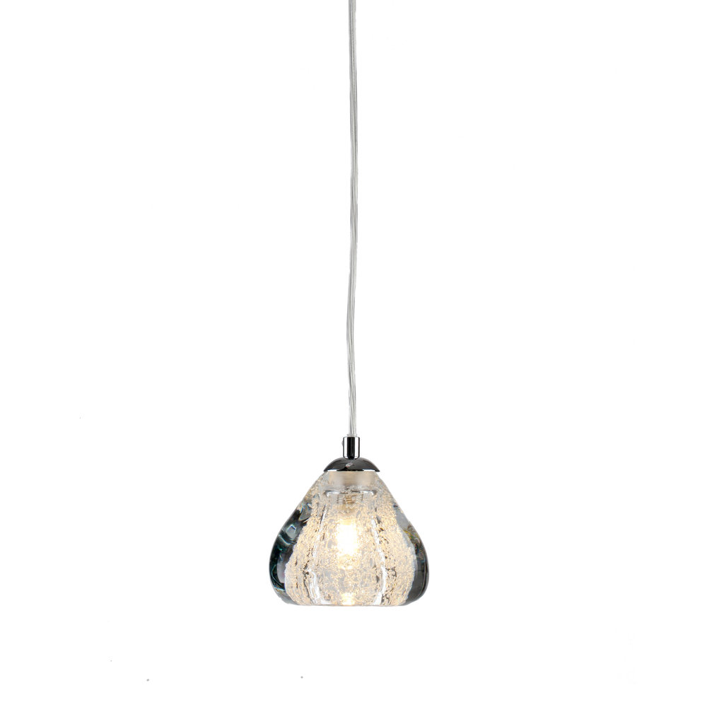 Viz Glass P0506-9012-1SN Free Formed Art Glass Pendant with Grey Nova Texture Brushed Nickel Finish Viz Glass P0506-9012-1SN Free Formed Art Glass Pendant with Grey Nova Texture Brushed Nickel Finish