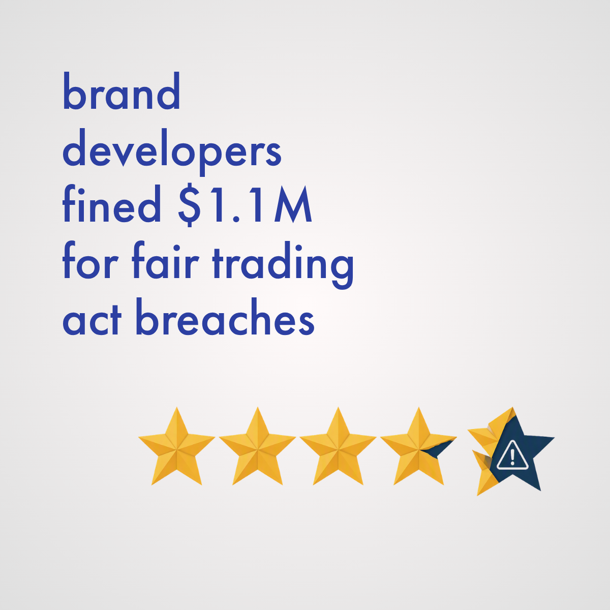 Brand Developers fined $1.1 million for Fair Trading Act breaches