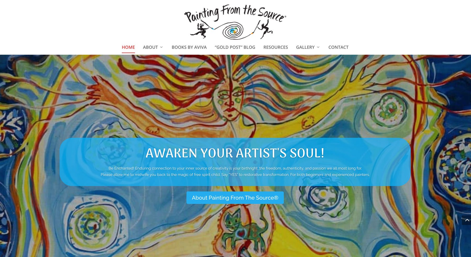 Painting From The Source®, Aviva Gold MFA, MPS, CSW, ATR-BC, REAT, and Art Medicine Woman