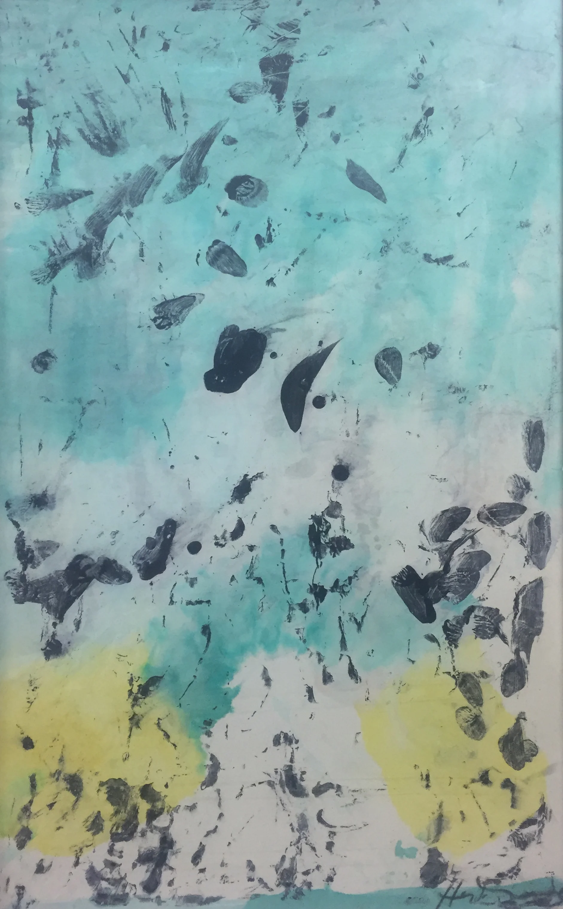 Flight. Circa 1950s. Mixed media on board.