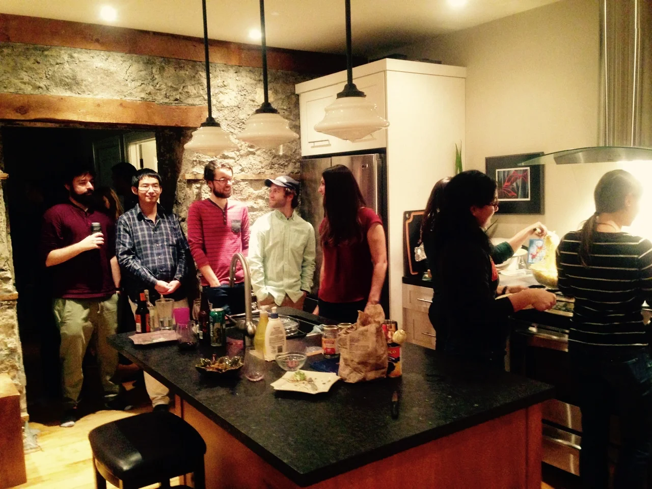 McAdam and Turetsky Lab members prepare to feast!