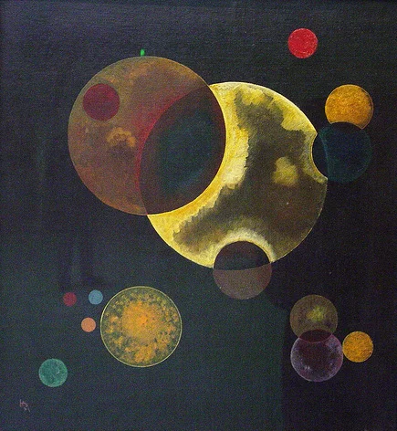 This collection was inspired from multiple paintings by Russian, abstract, and expressionism painter Wassily Kandinsky. What I like best about his art is that he linked color to musical harmony by using pitch for the hue and volume for the saturation. 