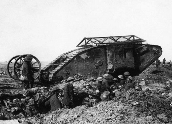 A Late Model Mark V - perhaps the most enduring example of World War I tank development.