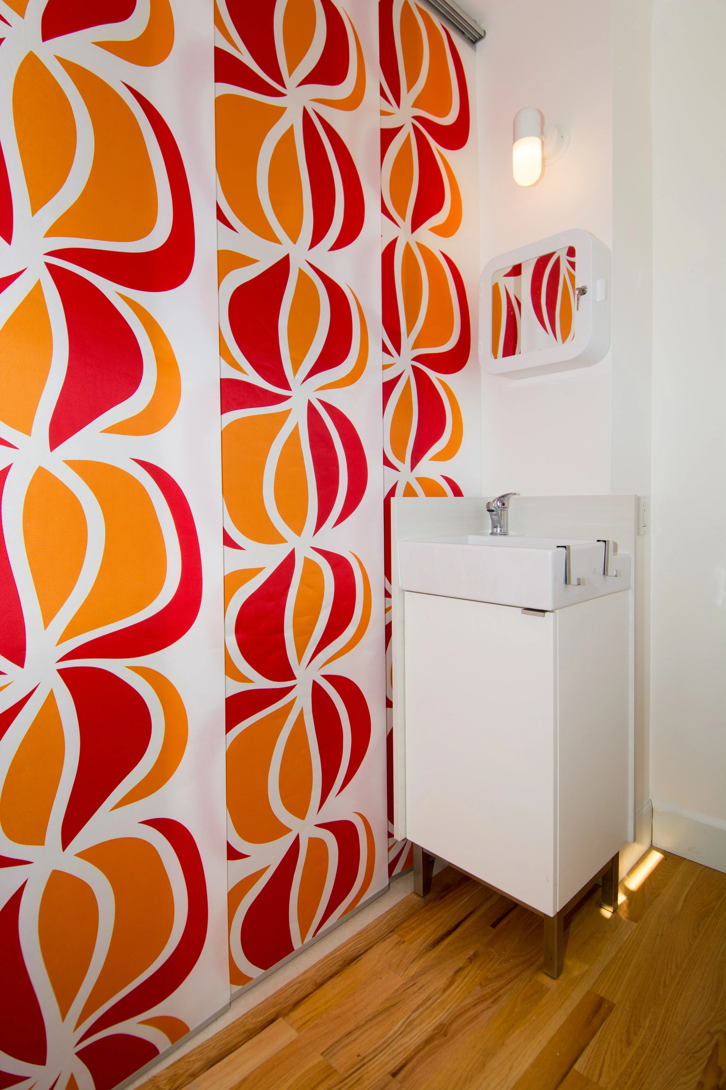 Compact powder room and laundry