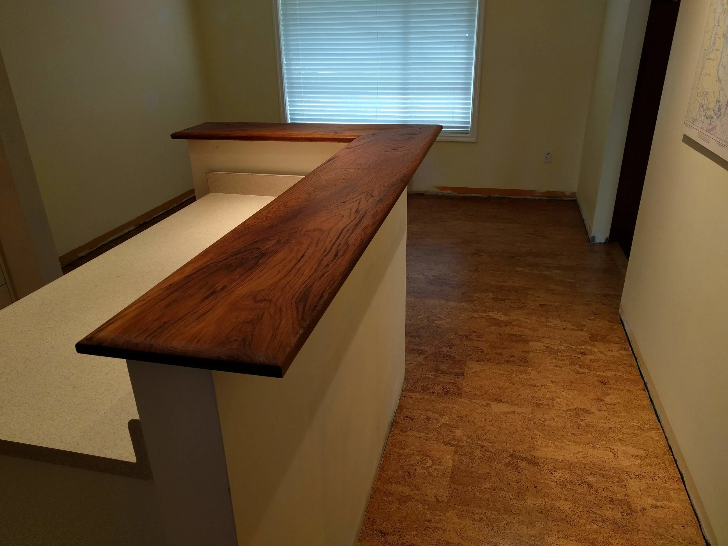 Cork flooring in kitchen