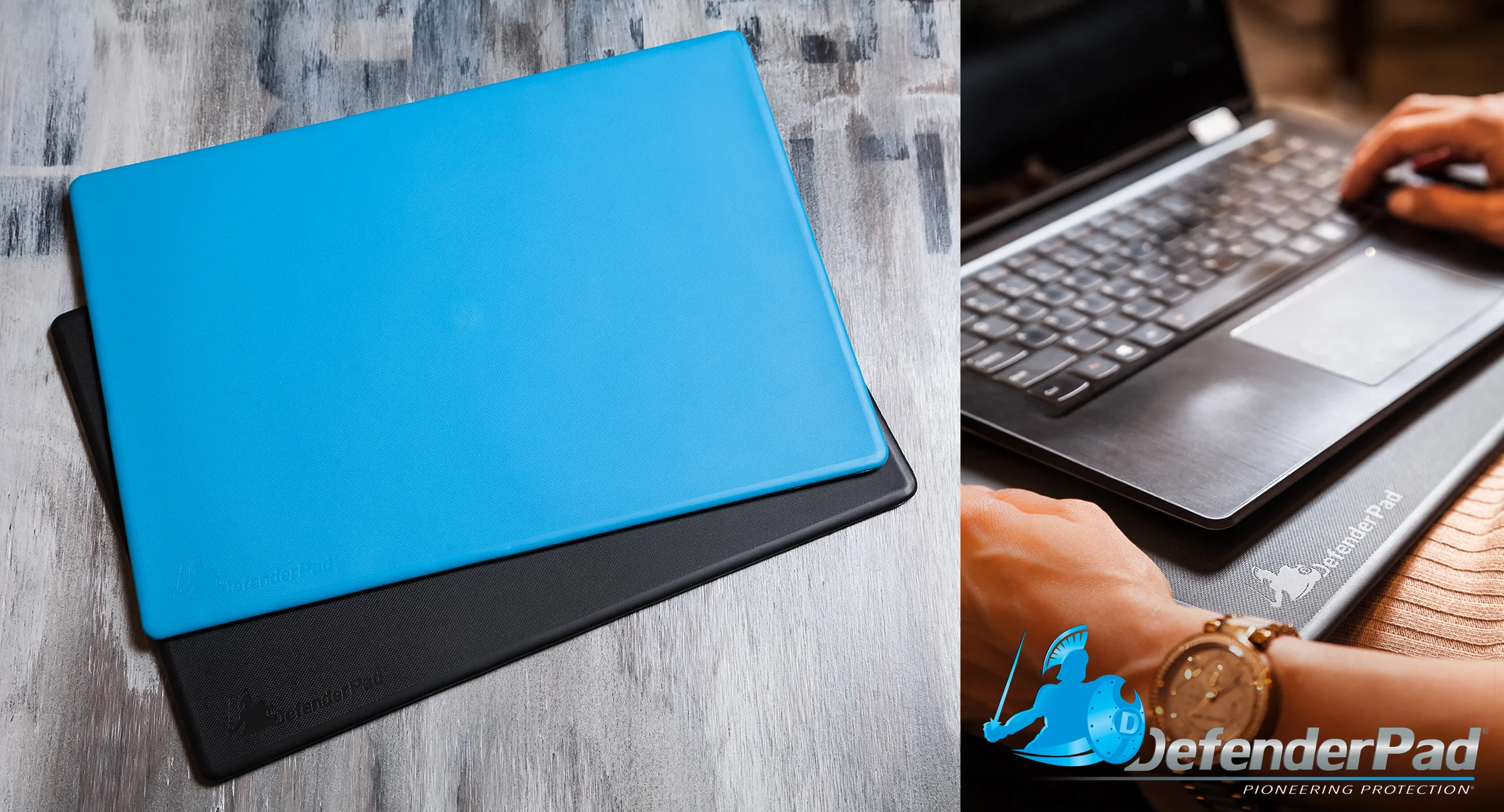 Social Media Promotional Images for DefenderPad ® , and anti heat and radiation protection pad. Visit www.defendershield.com