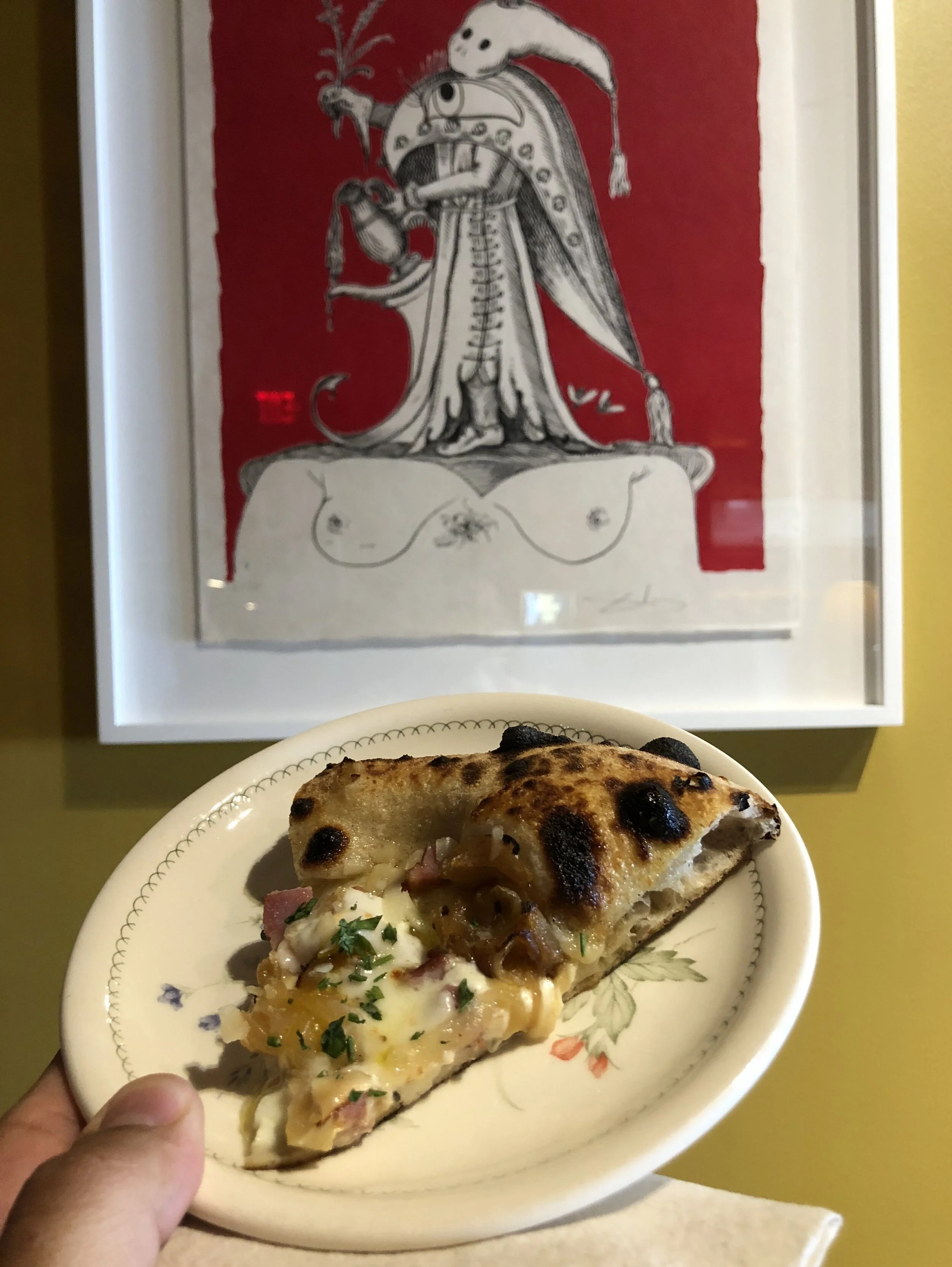 See, told you. My pizza and Sal's art.