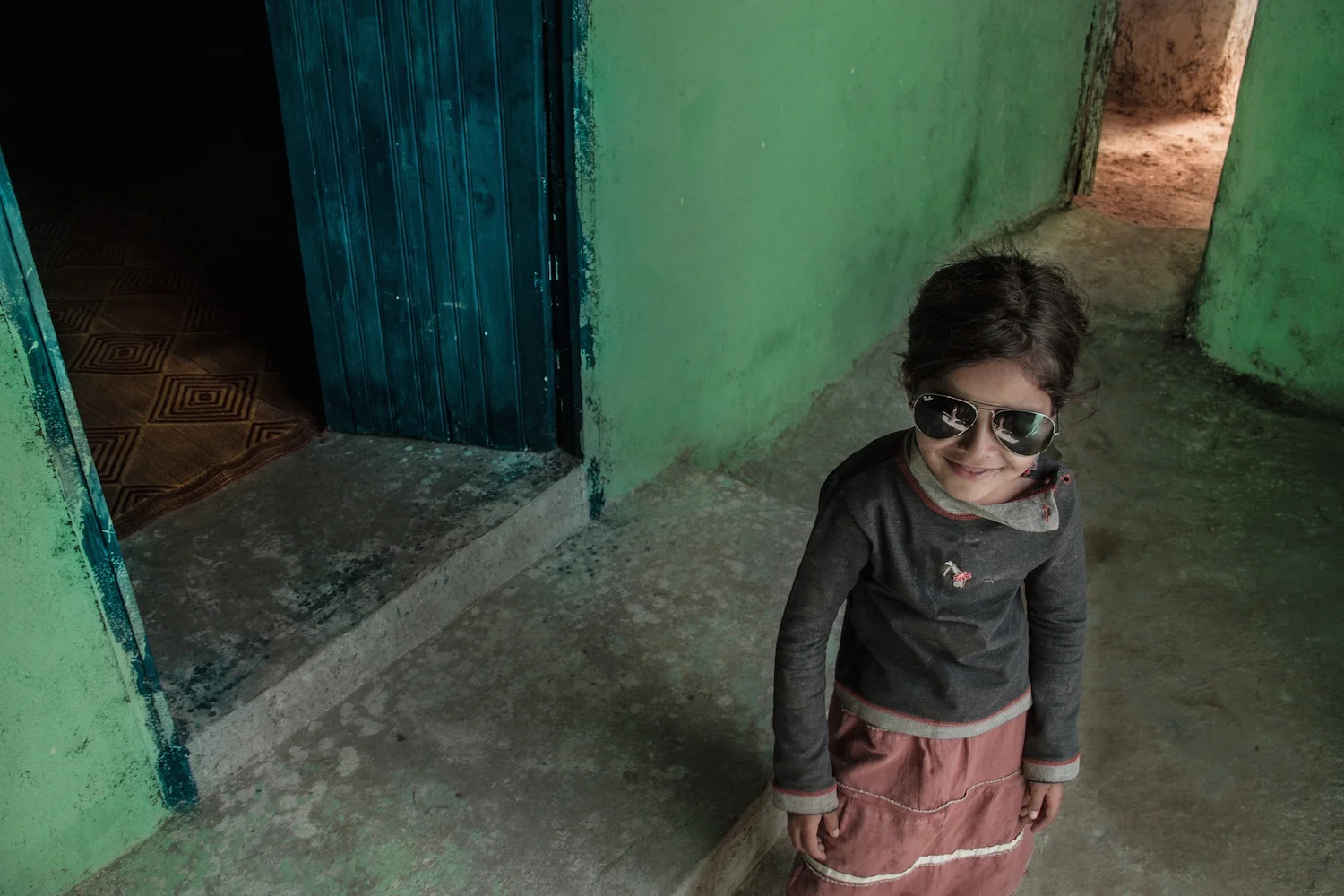 Village girl and my sunglasses
