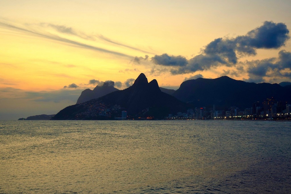 Sunset of Rio from Copacabana
