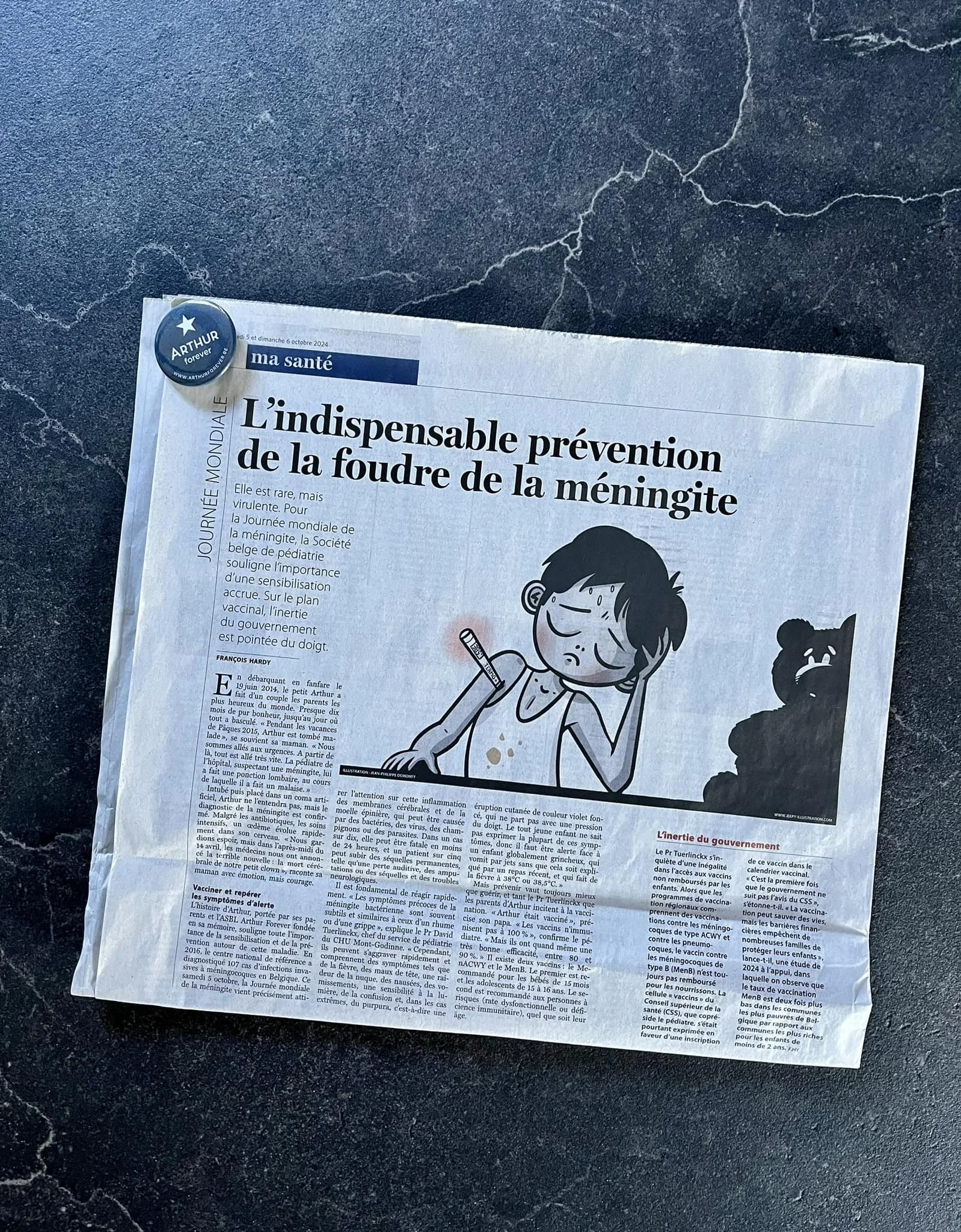 ARTHUR forever dans Le Soir