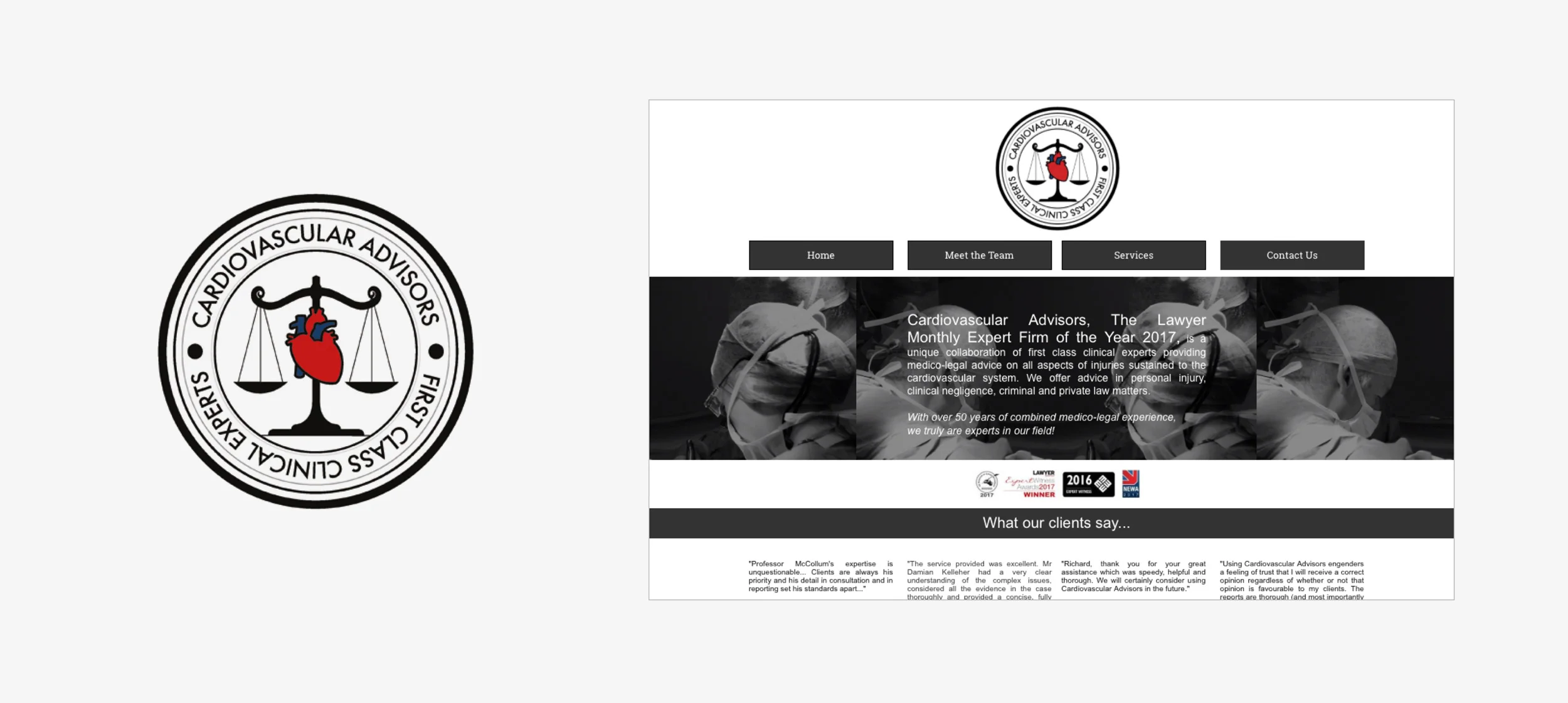 The old Cardiovascular Advisors branding