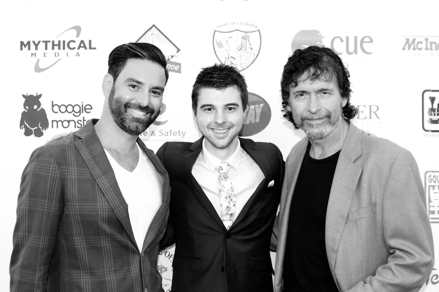 Founder Jordon Prince-Wright with actors Ben Mortley and Michael Muntz of "The Decadent and Depraved".