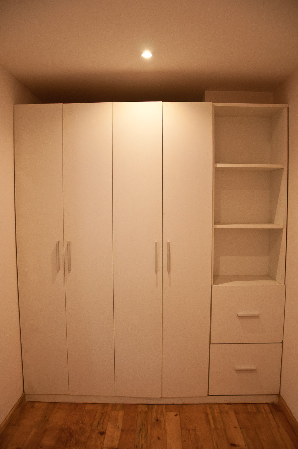 Cupboard to store your clothes, bed sheets or towels.