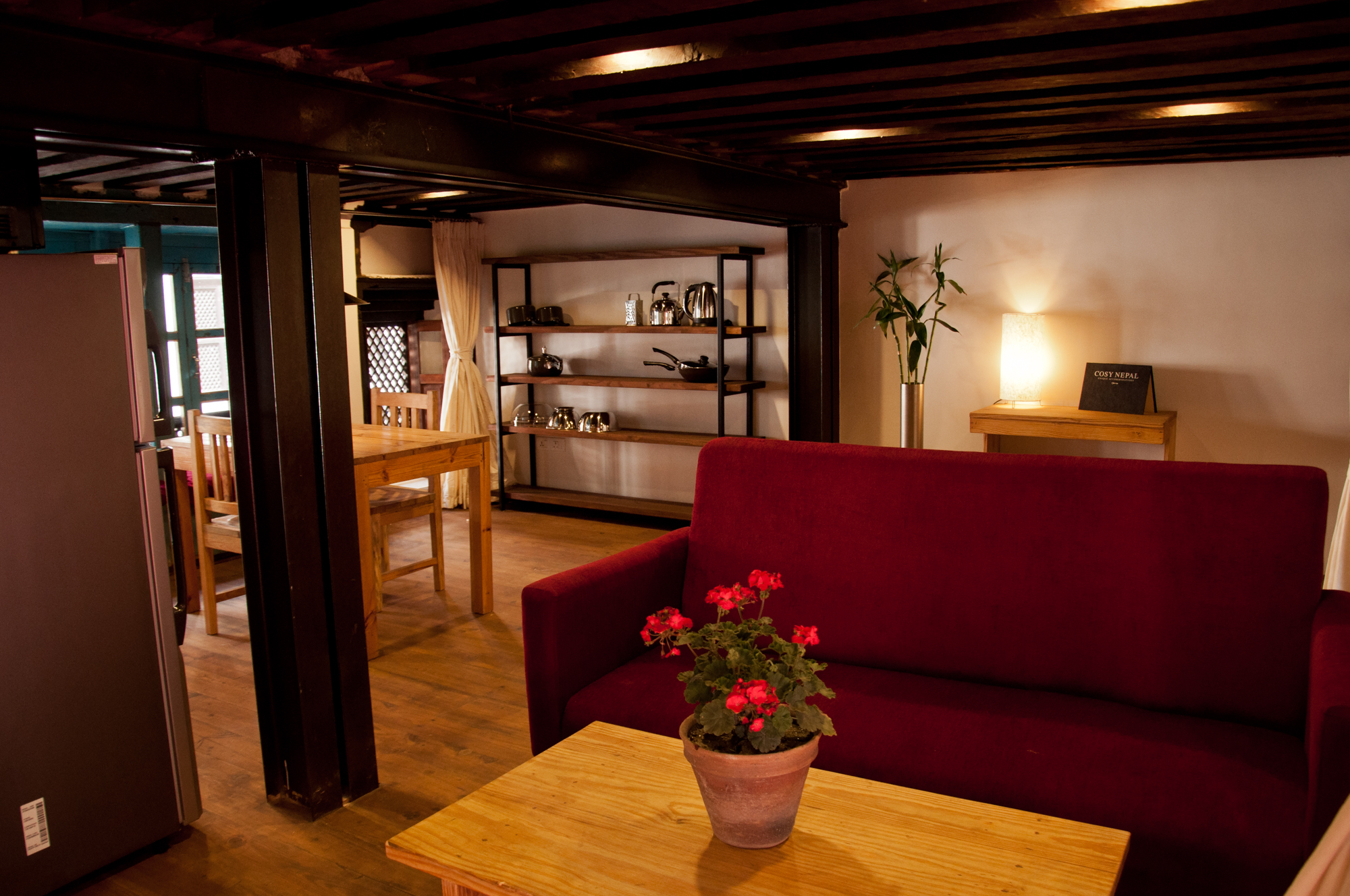 Living room corner with sofa